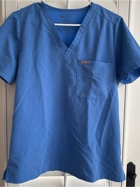 Figs Technical Collection Scrub Top in Cornflower Blue